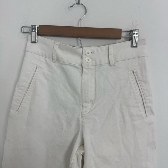 Quince Women’s White Cargo Pants | High Rise Utility Style | Size 26 - Picture 3 of 15